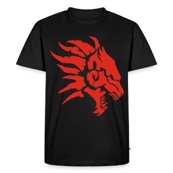 La bête infernale (rouge) - T-shirt Premium bio Homme - noir - Devant - Nico (187cm)
