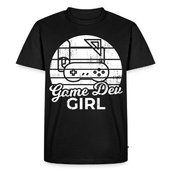 Fille de développement de jeu - T-shirt Premium bio Homme - noir - Devant - Nico (187cm)