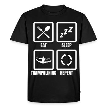 Trampoline Routine - T-shirt Premium bio Homme - noir - Devant - Nico (187cm)