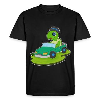 Turtle Car - Men's Premium Organic T-Shirt - black - Front - Nico (187cm)