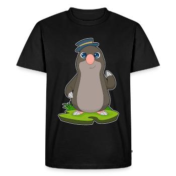 Mole Hat - Men's Premium Organic T-Shirt - black - Front - Nico (187cm)