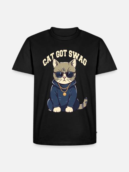 Got Swag Cat with Sunglasses - Men's Premium Organic T-Shirt - black