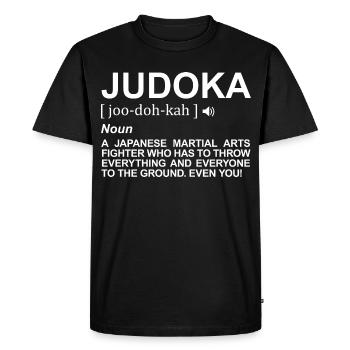 Judoka Meaning - Men's Premium Organic T-Shirt - black - Front - Nico (187cm)
