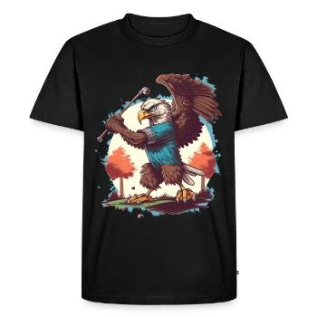 Eagle balance le club de golf - T-shirt Premium bio Homme - noir - Devant - Nico (187cm)