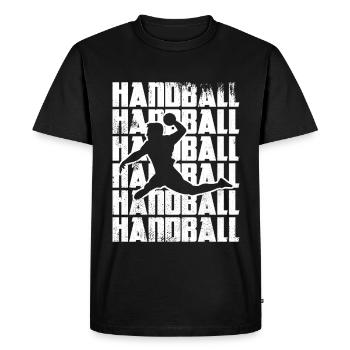Drôle de handball - T-shirt Premium bio Homme - noir - Devant - Nico (187cm)