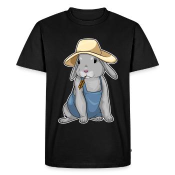 Ferme de blé Éleveur de Lapins - T-shirt Premium bio Homme - noir - Devant - Nico (187cm)