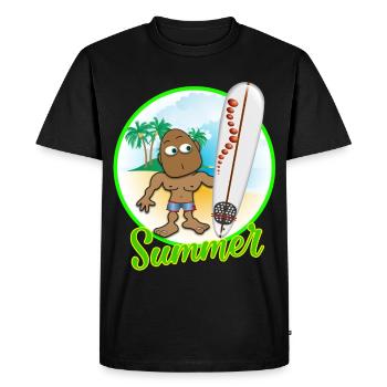 Été 2023 - T-shirt Premium bio Homme - noir - Devant - Nico (187cm)