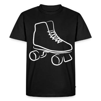 Dessin de patins à roulettes - T-shirt Premium bio Homme - noir - Devant - Nico (187cm)
