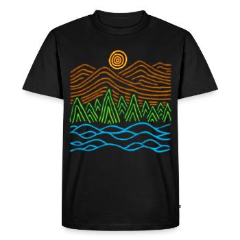 Strange landscape - Men's Premium Organic T-Shirt - black - Front - Nico (187cm)