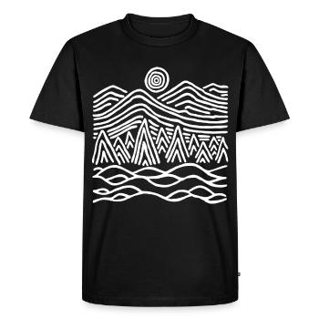 Strange white landscape - Men's Premium Organic T-Shirt - black - Front - Nico (187cm)