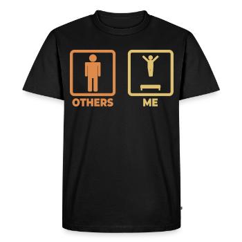Figurine de bâton de trampoline - T-shirt Premium bio Homme - noir - Devant - Nico (187cm)