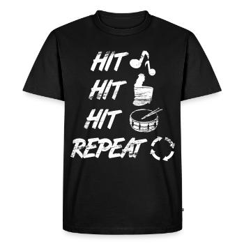 Snare Drums Saying - Men's Premium Organic T-Shirt - black - Front - Nico (187cm)