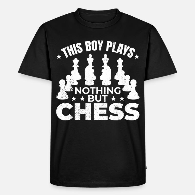 Schachjunge - Männer Premium Bio T-Shirt - Schwarz