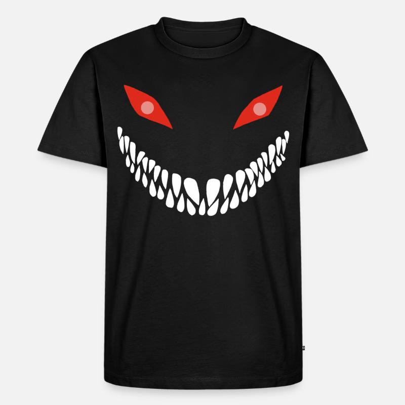 Fleischfressendes Lächeln - Männer Premium Bio T-Shirt - Schwarz