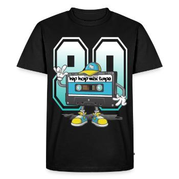 hip hop mix tape - T-shirt Premium bio Homme - noir - Devant - Nico (187cm)