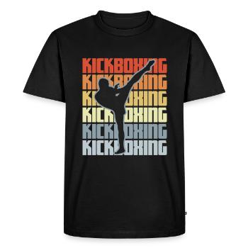 Vintage Kickboxing - Men's Premium Organic T-Shirt - black - Front - Nico (187cm)