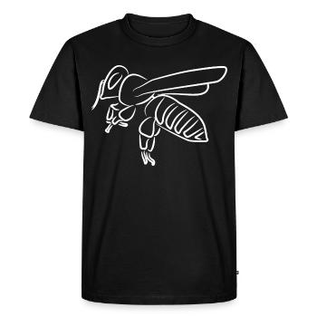 Honey Bee Drawing - Men's Premium Organic T-Shirt - black - Front - Nico (187cm)