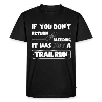 Pas de course à pied si vous ne revenez pas en saignant - T-shirt Premium bio Homme - noir - Devant - Nico (187cm)