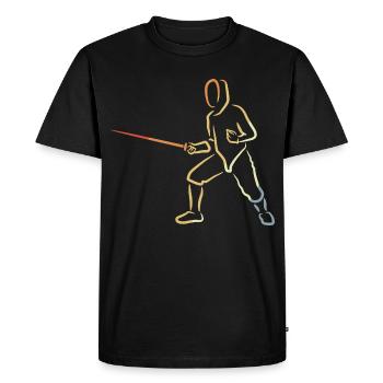 Escrimeurs vintage - T-shirt Premium bio Homme - noir - Devant - Nico (187cm)
