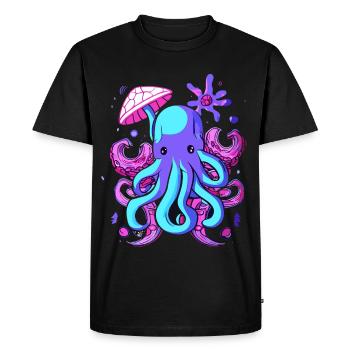Octo Jelly Poulpe Créature marine - T-shirt Premium bio Homme - noir - Devant - Nico (187cm)