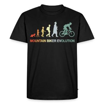 Mountain Biker Evolution - Men's Premium Organic T-Shirt - black - Front - Nico (187cm)