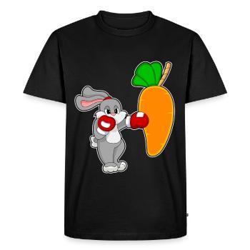 Boxeur Boxeur Lapin Sac de Boxe Boxe - T-shirt Premium bio Homme - noir - Devant - Nico (187cm)