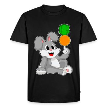 Rabbit carrot - Men's Premium Organic T-Shirt - black - Front - Nico (187cm)