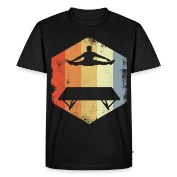 Trampoline athlete sketch - Men's Premium Organic T-Shirt - black - Front - Nico (187cm)