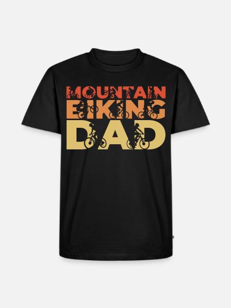 Funny mountain biker father - Men's Premium Organic T-Shirt - black