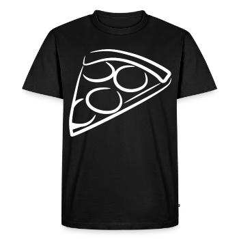 Croquis de pizza - T-shirt Premium bio Homme - noir - Devant - Nico (187cm)