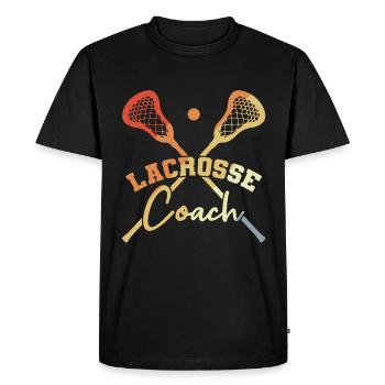 Entraîneur de crosse - T-shirt Premium bio Homme - noir - Devant - Nico (187cm)