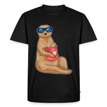 Meerkat Shopping Bag - Men's Premium Organic T-Shirt - black - Front - Nico (187cm)