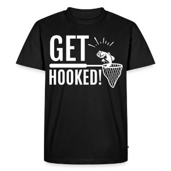 I love fishing - Men's Premium Organic T-Shirt - black - Front - Nico (187cm)