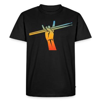 Drummers Drumsticks - T-shirt Premium bio Homme - noir - Devant - Nico (187cm)