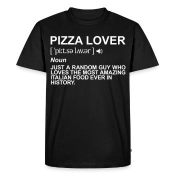 Terme amateur de pizza - T-shirt Premium bio Homme - noir - Devant - Nico (187cm)