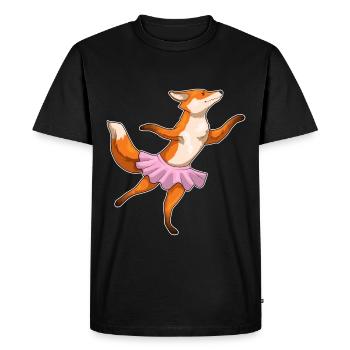 Fox Ballerina Ballet Dance - Men's Premium Organic T-Shirt - black - Front - Nico (187cm)