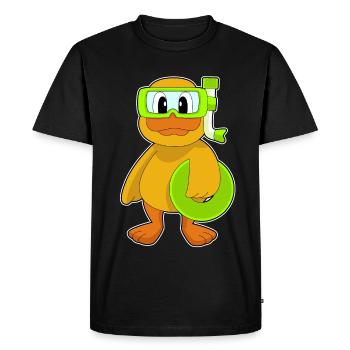 Duck Diver Snorkel Diving - Men's Premium Organic T-Shirt - black - Front - Nico (187cm)