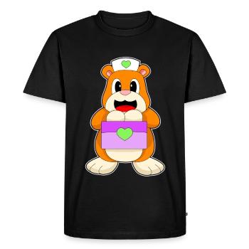 Hamster Nurse First Aid Kit - Men's Premium Organic T-Shirt - black - Front - Nico (187cm)