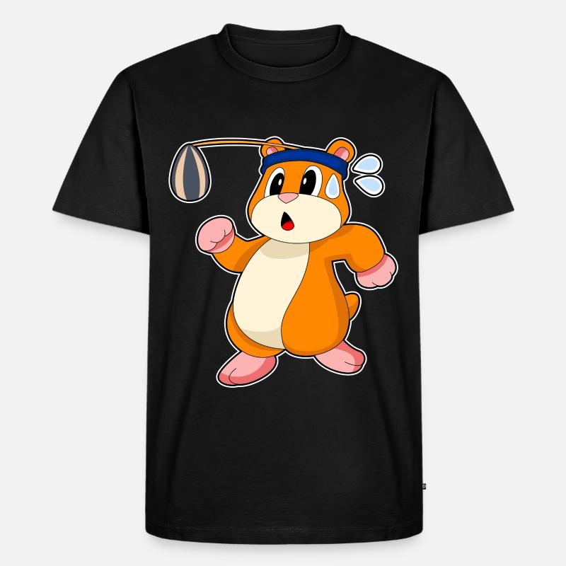 Hamster Samen - Männer Premium Bio T-Shirt - Schwarz