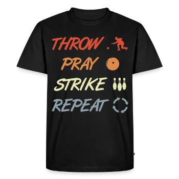 Blague de bowling - T-shirt Premium bio Homme - noir - Devant - Nico (187cm)