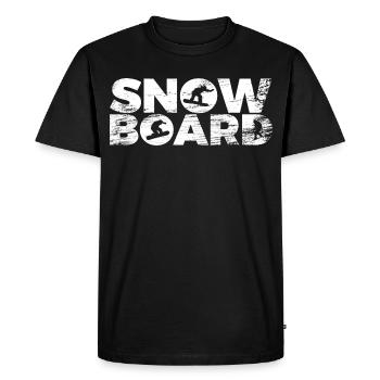 Planche a neige - T-shirt Premium bio Homme - noir - Devant - Nico (187cm)