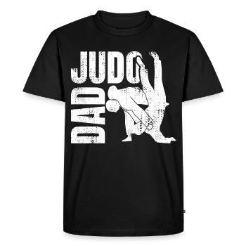 Papa de judo - T-shirt Premium bio Homme - noir - Devant - Nico (187cm)