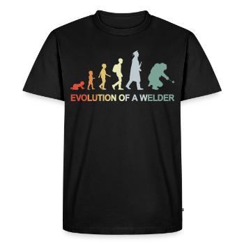 Vintage Welding Evolution - Men's Premium Organic T-Shirt - black - Front - Nico (187cm)