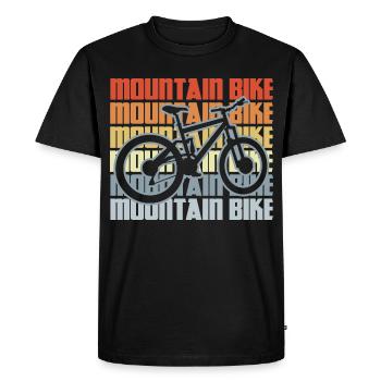 VTT vintage - T-shirt Premium bio Homme - noir - Devant - Nico (187cm)
