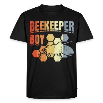 Drôle d’apiculteur - T-shirt Premium bio Homme - noir - Devant - Nico (187cm)