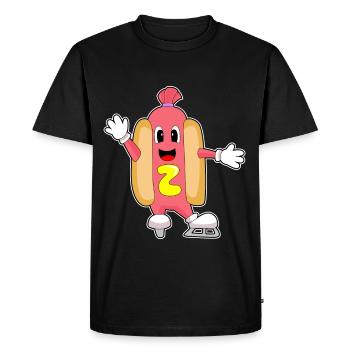 Hot Dog Ice Skating Ice Skates Winter Sports - Men's Premium Organic T-Shirt - black - Front - Nico (187cm)