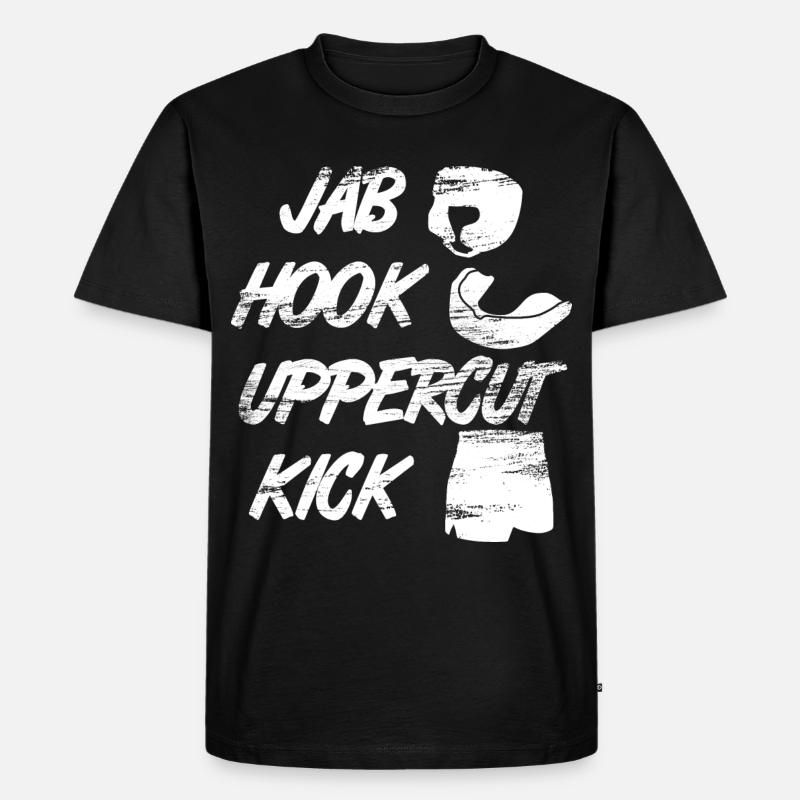 Lustiger Kickboxer Spruch - Männer Premium Bio T-Shirt - Schwarz