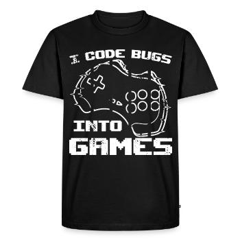 I program bugs in video games - Men's Premium Organic T-Shirt - black - Front - Nico (187cm)