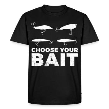 Choisissez votre appât - T-shirt Premium bio Homme - noir - Devant - Nico (187cm)