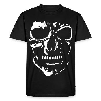 crâne fantomatique - T-shirt Premium bio Homme - noir - Devant - Nico (187cm)